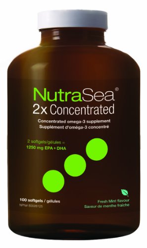 Nutra Sea Fish Oil 2X CONCENTRATED (100Capsules) (Fish Body oil for Omega 3s) NutraSea Herring oil by Ascenta Brand: Ascenta