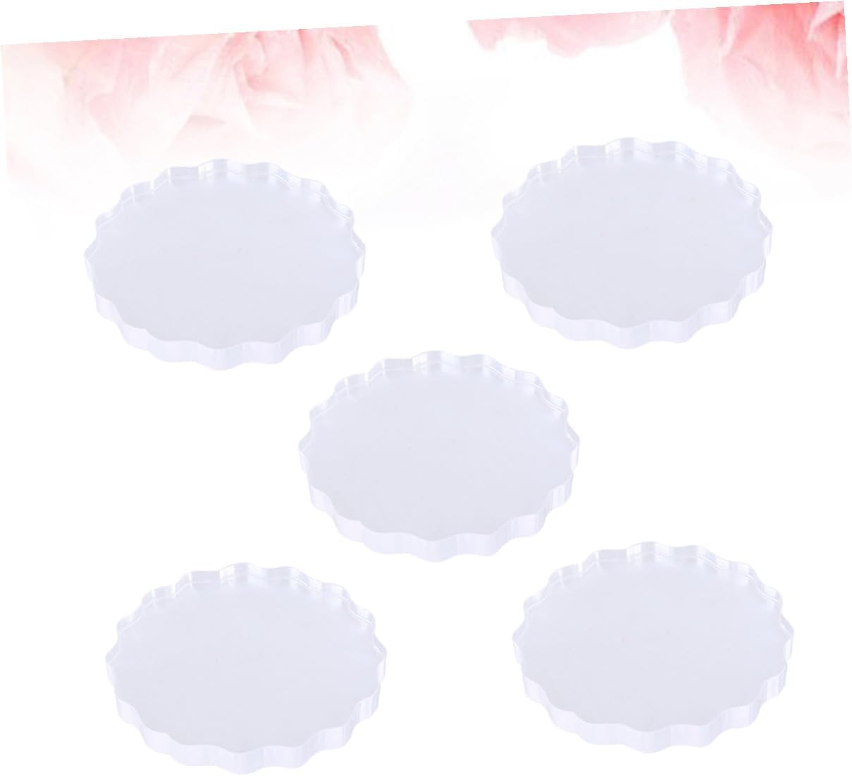 Baluue 5pcs Acrylic Seal Plate Set 10x10cm TPR Stamping Blocks for DIY Crafts Scrapbooking and Card Making