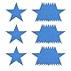 QUARKZMAN Blau Glitzer Stern-Ausschnitte Dekoration, 50 Stück 6 Papierstern-Konfetti-Ausschnitte Sterne Glänzend für Pinnwand Wand Klassenzimmer Partybedarf, Dunkelblau