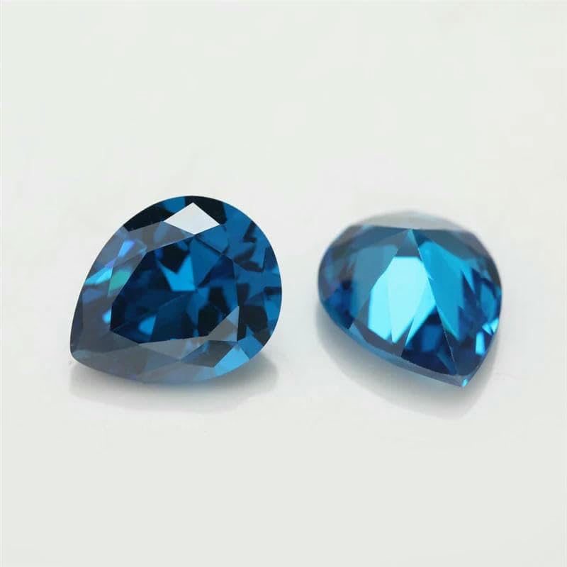 Birnenförmiger Zirkonia 5A, lose CZ-Steine, Grün, Meerblau, Kaffee, Rhodolith, Tansanit, Zirkon, Größe 3 x 5 – 10 x 12 mm, Kaffeefarbe, 7 x 9 mm, 50 Stück