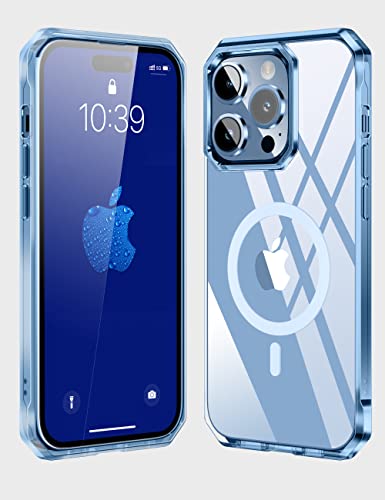 Kakalux [for iPhone 13ProMax Phone case], Magnetic case for The iPhone 13ProMax is magsafe Compatible, Slim and Offers Military Grade Drop Protection for The iPhone 13ProMax (6.7'') - Blue.