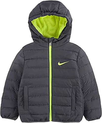 Nike BOYS Full-Zip Puffer Jacket (GRAY, 6)