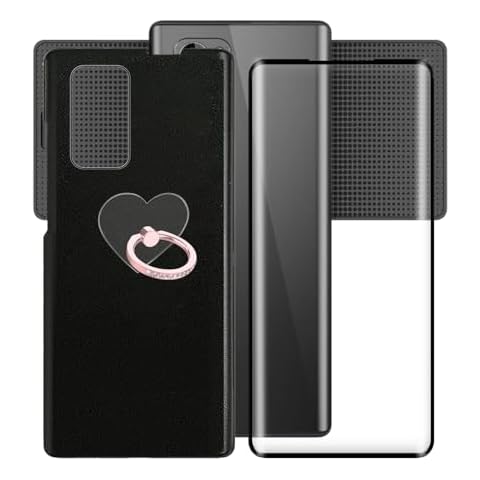 AQGGIIXY LG Wing 5G Case with Screen Protector and 360° Ring Holder Cover