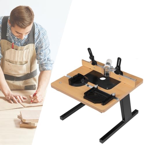 Mdf Router Table Rectangle Tabletop Woodworking Heavy Duty 440lb Capacity, Precision Wood Trimming, Grooving & with Dust Port