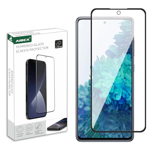 Image of AIBEX Tempered Glass for Samsung S20FE 5G / Samsung A51 / Samsung M31S| 9H Hardness | Anti-Glare & Anti-Fingerprint | Water Resistant | Edge-to-Edge Full Screen Protector | Bubble-Free Installation