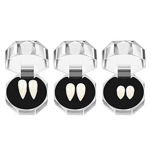 Homoyoyo Vampire Teeth False Teeth Cosplay Waswolf Fangs Realistes Dentres Dentures Horror Werewolf Fangs for Halloween Dancing Party Banquet Cover