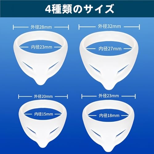 GOODLAND コックリング 包茎リング ペニスリング 2点セット 通気性 快適 昼间用＆夜間用 人気 男性用 アダルトグッズ 大人のおもちゃ (2点セット(小サイズ)) - 画像3