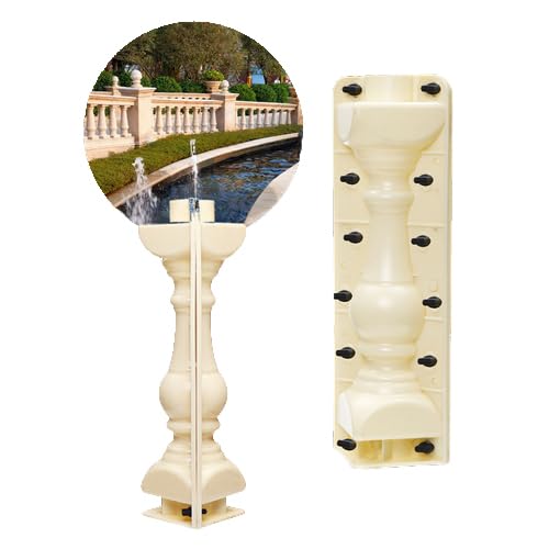 BRAVECOW 2PCS Balustrades Mold European Roman Column Mouldor Front Rear Moulds for Concrete Plaster Cement Plastic Casting Garden Balcony Pool Park Fence Decoration (Type 3), White by BRAVECOW - Image 6