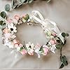MUNSKT Couronne Fleurs Cheveux Boheme Couronne de Rose Fleur Bandeau Guirlande Couronne de Fleurs Magnifiquement Travaillée Couronne Fleur Cheveux Mariag Disponible pour Adultes et Les Enfants #4