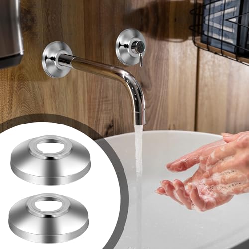 12 Stück 1/2 Zoll Rosette Flansch Platte Rohrabdeckung Abdeckrosette Edelstahl Rohr Wand Abdeckung für Abdeckrosette,Rosetten für Duscharmaturen,Wasserhähne,Eckventil(21mm)