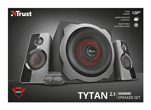 Trust Tytan GXT-38 Set Altoparlanti 2.1 con Subwoofer, per Gaming, Nero