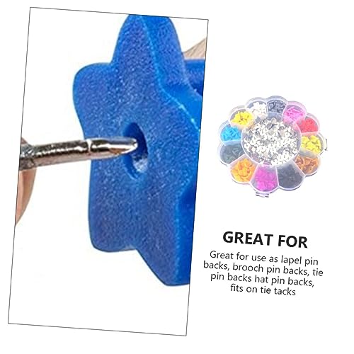 Lurrose Replaceable Enamel Pin Backs Colorful Rubber Pin Clutch for DIY Craft Projects Compact Design for Easy Use Decorative Accessories