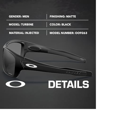 Image of Oakley TURBINE OO9263 Rectangle Shape Sunglasses With Official Eyewear Kit | Men's Sunglasses
