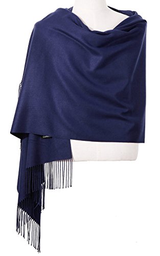 OHAYOMI Womens Pashmina Shawl Wrap Scarf Solid Color Cashmere Stole Extra Large 78