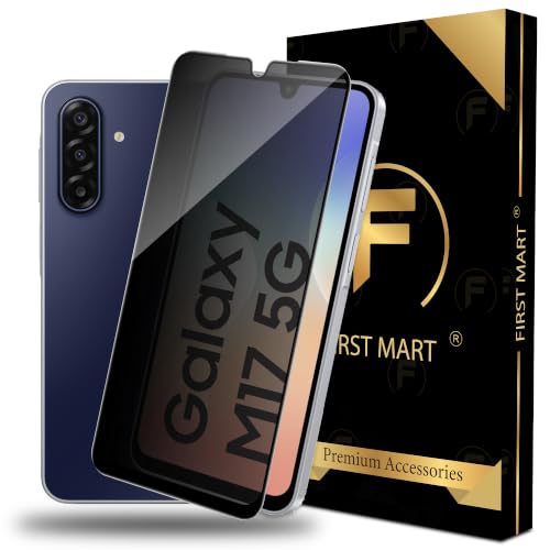 Image of FIRST MART Privacy Tempered Glass for Samsung Galaxy M17, F17, A17, F36 & M36 | Anti-Spy Screen Protector, Edge-to-Edge 9H Scratch Protection, Case-Friendly, Bubble-Free | Pack of 1