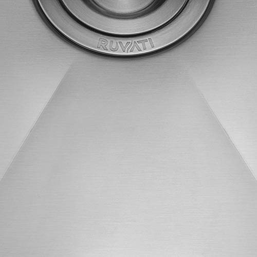 Ruvati Rvh8400 Undermount Corner Kitchen Sink 16 Gauge 44" Double Bowl, Stainless Steel #TOP6