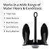 SeaSense Navy Boat Anchor - Ideal for a Small Boats, Pontoons, Fishing Vessels, Kayaks & More, Great for Rocky, Sandy, Muddy or Weedy Bottoms - Black Vinyl Coating, 20 lbs, For Boats 17’ - 19’