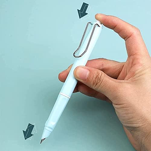 Ojj Retractable Fountain Pen Extra Fine Nib Thermal Erasable Fountain Pen Set Includes 5 Fountain Pens With Ink Converter And Blue Ink Bladder #TOP4