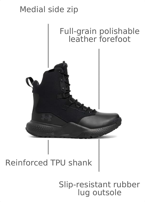 Under Armour Men's Micro G Stellar Zip Waterproof, (001) Black/Black/Anthracite, 13, US by Under Armour - Used condition - Image 3