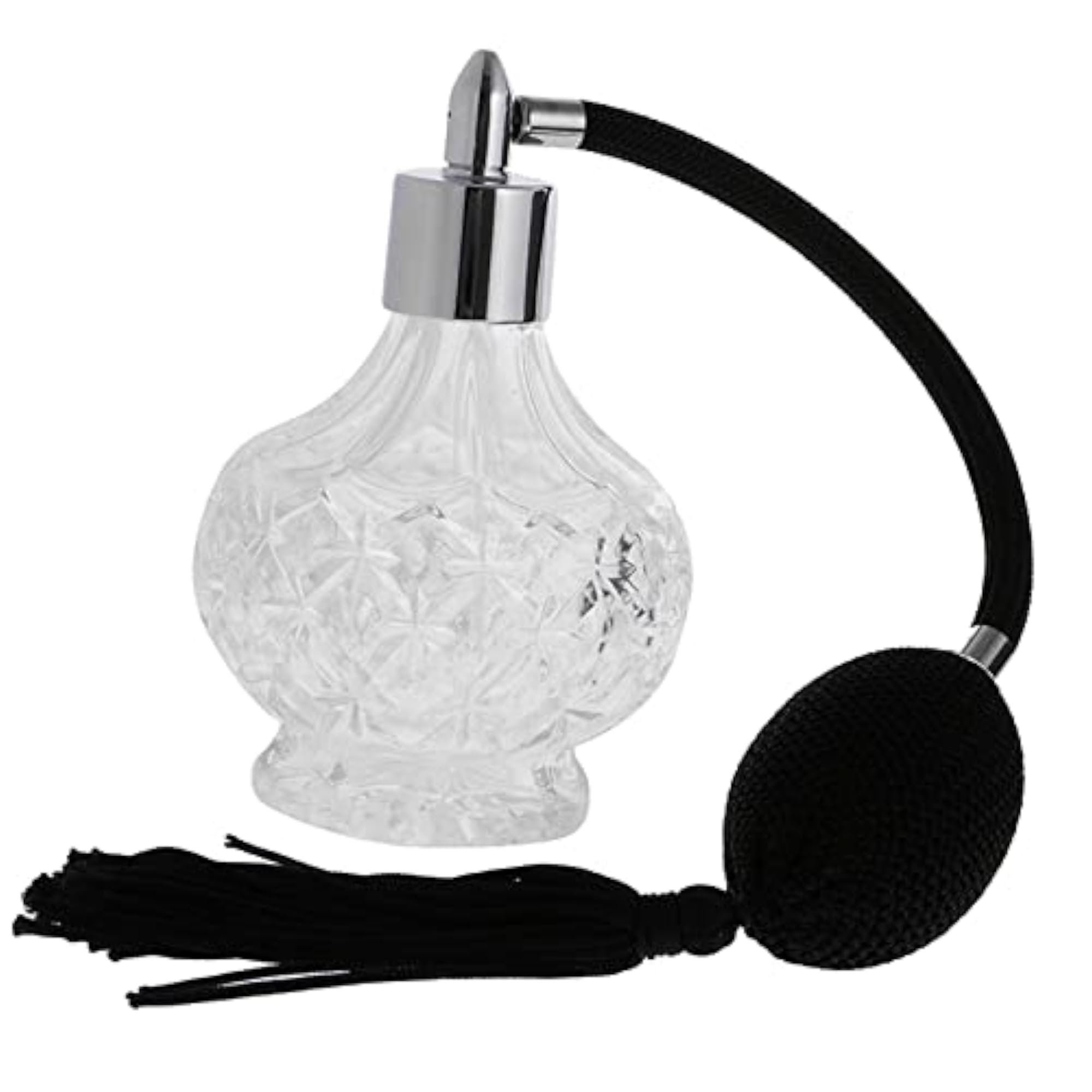 2x Clear Glass Empty Perfume Bottle Long Spray Atomizer