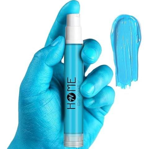 7V Home Beauty Sky Blue Face Body Paint, Washable Formula Matte Liquid Foundation for Halloween Costume Stage SFX Makeup (Sky Blue, 0.5 fl.oz) Cover