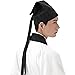 Speduckk Ancient Traditional Hat with White Jade for Chinese Scholars Cospaly,Hanfu Accessories Hat for Role Play Decorative Costume