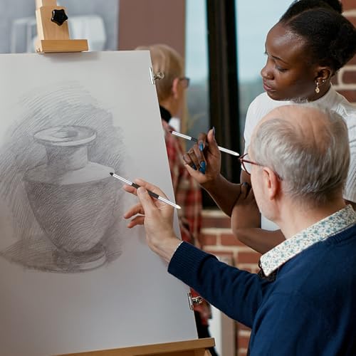 6 Stück Künstler Mischschwamm Stift, Schwamm Radierstift Set, Skizzen Papierwischer, Doppelendiger Maler Spezieller Pastellkreide, Zeichnen Zubehör für Künstler Professionelle Skizze Zeichnen Mischen