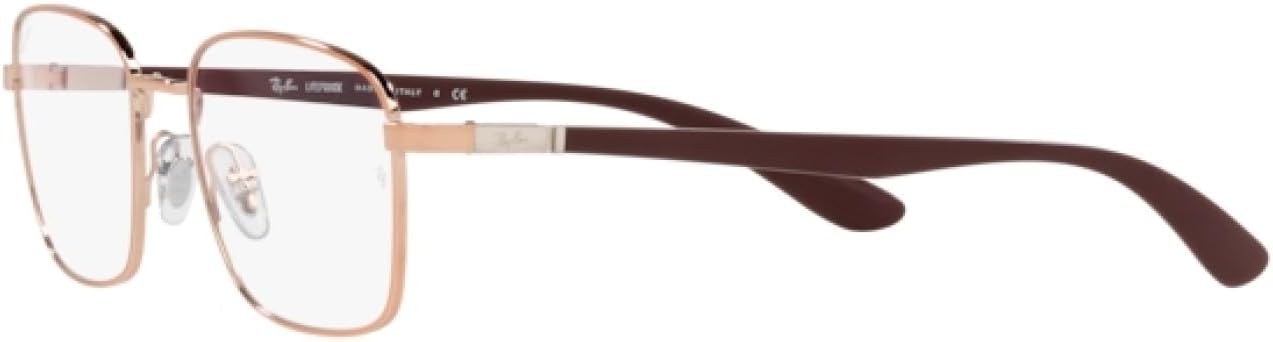 Ray-Ban Unisex Rx6478 Rectangular Prescription Eyewear Frames, Copper/Demo Lens, 53 mm
