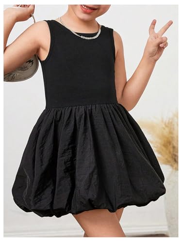 SOLY HUX Toddler Girl's Summer Bubble Dress Sleeveless A Line Party Birthday Short Tank Dresses2
