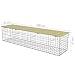 vidaXL Banco Gaviones Acero Galvanizado Madera de Pino 170x40x45 cm Taburete