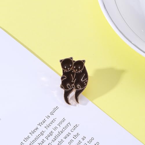 Image of Otter Enamel Pin Cute Cartoon Animal Brooch Pins Sea Otter Gift Jewelry Backpack Lapel Brooches for Men Women Otter Lover Gift