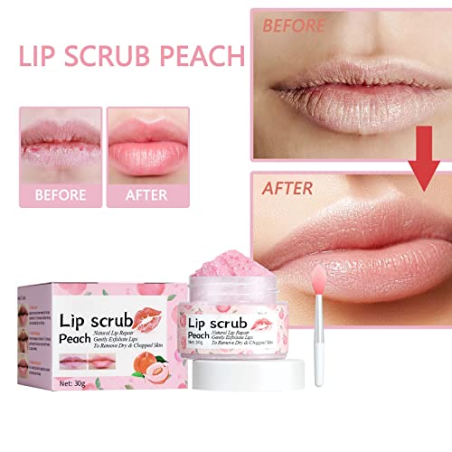 Tbuiall Lipstick For Women Peach Lip Scrub Fades Lip Lines Hydrates Exfoliates Revitalizes Lip And Tender Lip Scrub Natural Lip Care Repairs Dry And Cracked Lips Colors Lip Gloss #TOP4