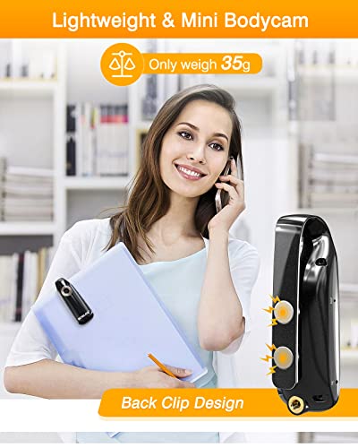BOBLOV Mini Body Camera with Video: 32GB Tiny Body Cams with Back Clip - image 6