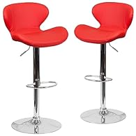 Pack of 2: Bring a splash of vibrant color as well as some mid-century modern style to your space with this adjustable barstool. This fashionable stool is not only on-trend but is supremely comfortable making it easy for your guests to get comfortabl...