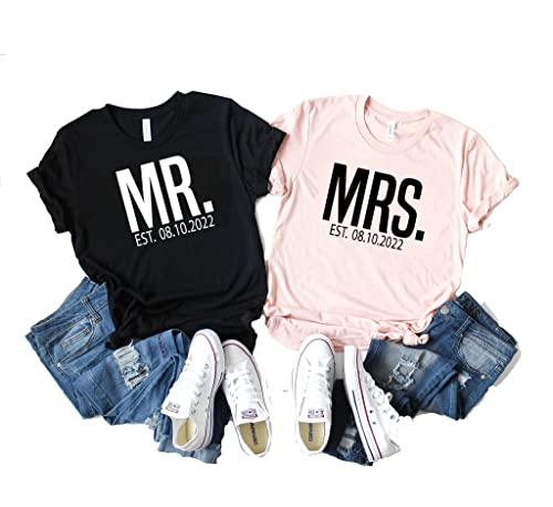 Mr and Mrs Shirts. Couples Shirts. Mr Mrs Shirts. His and Her Shirts. Honeymoon Shirts. Wedding Shirts. Hubby Shirt. Wifey Shirt. Hubby Tee d314