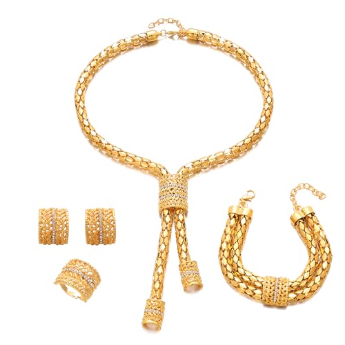 Sajayea 24K Gold Plated Jewelry for Women African Jewelry Sets for women Christmas Gifts (SJ2257)