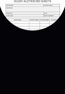 Silent auction bid sheets: Silent Auction Bid Sheets Duplicate, Auction Bid Tracker Book