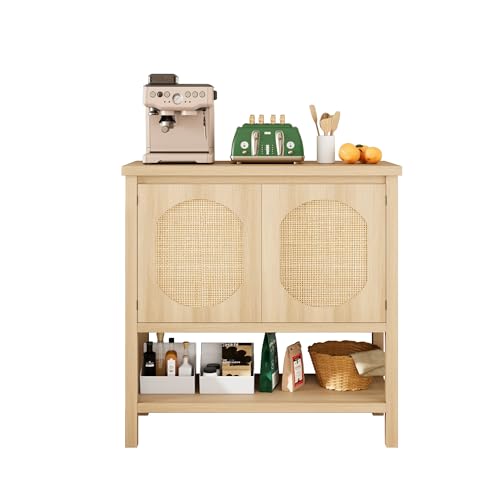 Farmhouse Console Table with 2-Door Storage, Storage Sofa Entryway Table with Shelf, Stylish Coffee Bar for Living Room & Office