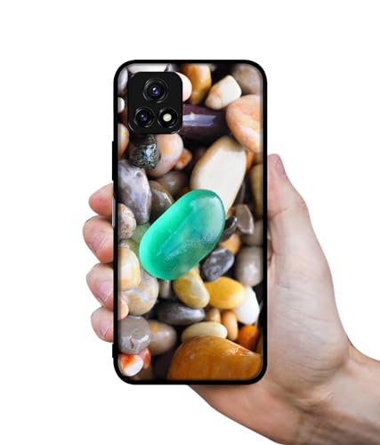 Image of Sea Stones Design Premium 2D Printed Metal Back Case Cover for Vivo Y72 5G