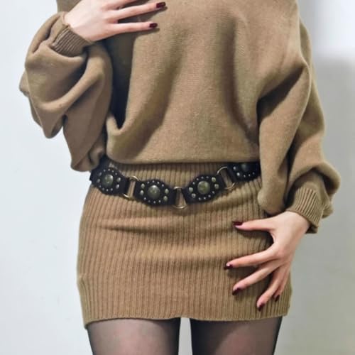 Belt Bohemian Retro American River Brown Belt Waist Chain Accessories Retro Fashion Waist Seal for Women's Dresses3