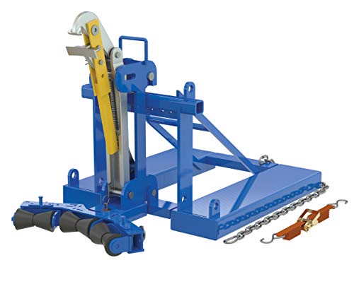 Vestil FMDL-1-LDS-R3 Steel Automatic Eagle Beak 1 Drum with Rollers 1,000 Lb. Capacity Blue