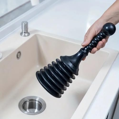 Skoye Abflusskolben für Waschbecken, WC-Entsperrer, leistungsstarker Hochdruck-geeigneter sicherer Halter, Abflusssaugglocke für Badezimmer, WC, Badewannen, Duschen