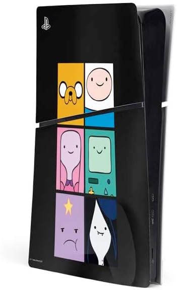 Skinit Decal Gaming Skin Compatible with PS5 Slim Digital Edition Console - Officially Licensed Adult Swim Adventure Time Character Tiles Design