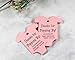 Personalized Baby Shower Tags in One Piece Shape - Thanks for Popping by - 15pc (Baby Pink)