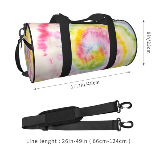 Large Weekender Overnight Bag Fashion Sports Gym Bag Rainbow Tie Dye Travel Duffel Bag With Adjustable Shoulder Strap4