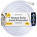 Pet Wire Protector Flexible Cable Sleeve - Odor-Free Cat & Dog Chew Proof Electrical Power & Charger Cord Cover for Lighting, Ethernet, RCA & HDMI Cables | 2mm Thick Overfloor Universal Protection