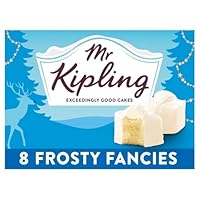 Mr Kipling Frosty Fancies Christmas Cakes, Ideal for Celebrating the Festive Season, 8 Treats (Pack of 1)