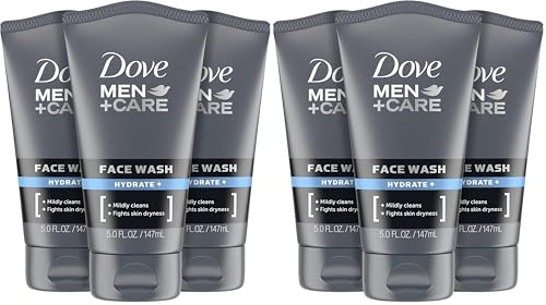 Unilever DOVE MEN + CARE Face Wash Hydrate Plus Skin Care, 5 Oz, (Pack of 3)