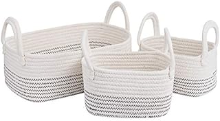 Cotton Rope Storage Baskets Storage Bins Organizer Decorative Woven Basket With Handles