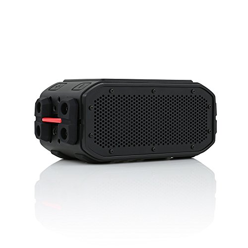 BRAVEN BRV-PRO Portable Wireless Bluetooth Speaker [30 Hours][Waterproof] Built-in 2200 mAh Power Bank Charger - Black/Red